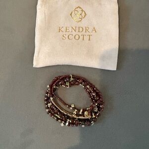 Kendra Scott Maroon Beaded Bracelet